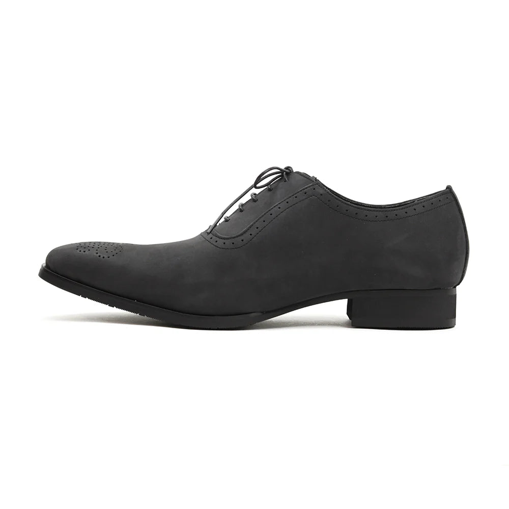 602 Dress Shoes Medallion Nubuck Grey