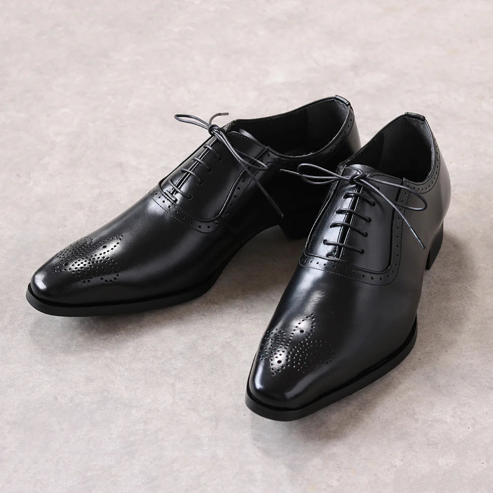 602 Dress Shoes Medallion Black