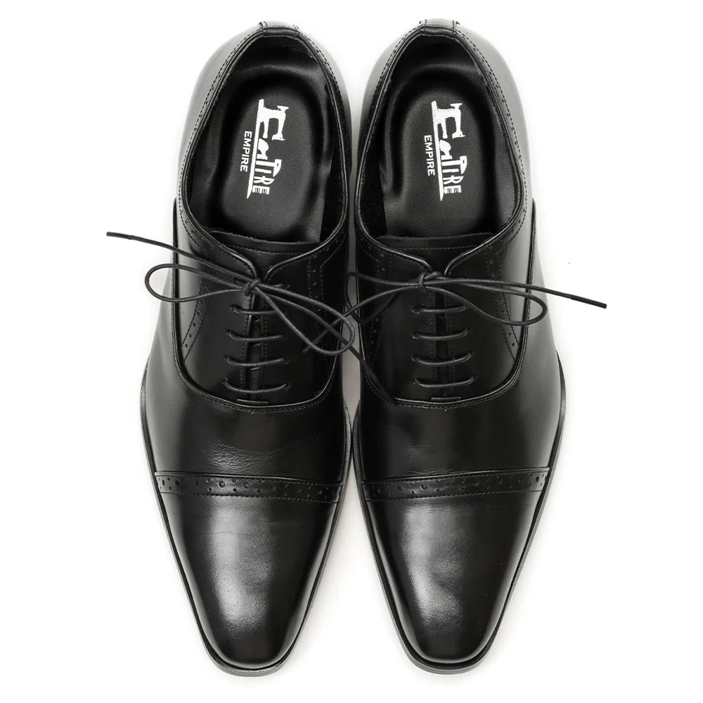 205 STRAIGHT TIP MEDALLION / Black