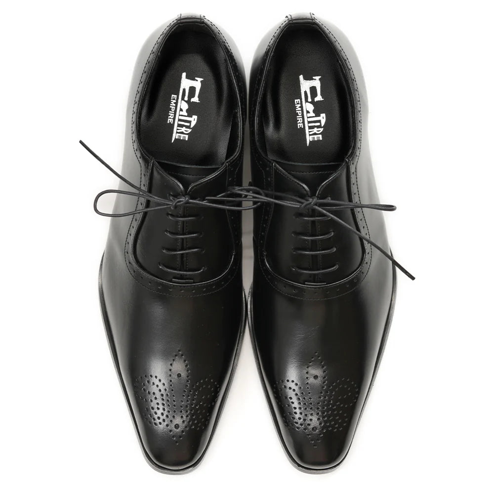 602 Dress Shoes Medallion Black