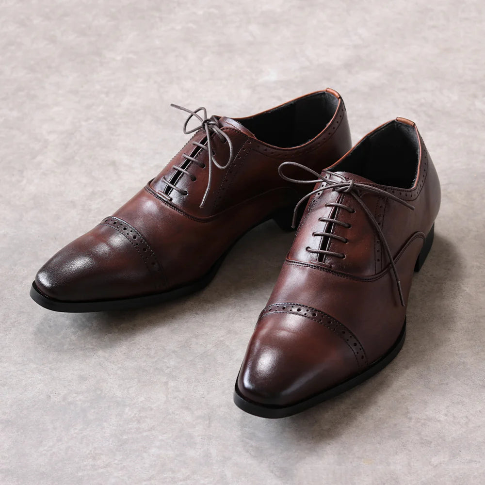 205 STRAIGHT TIP MEDALLION / Dark Brown