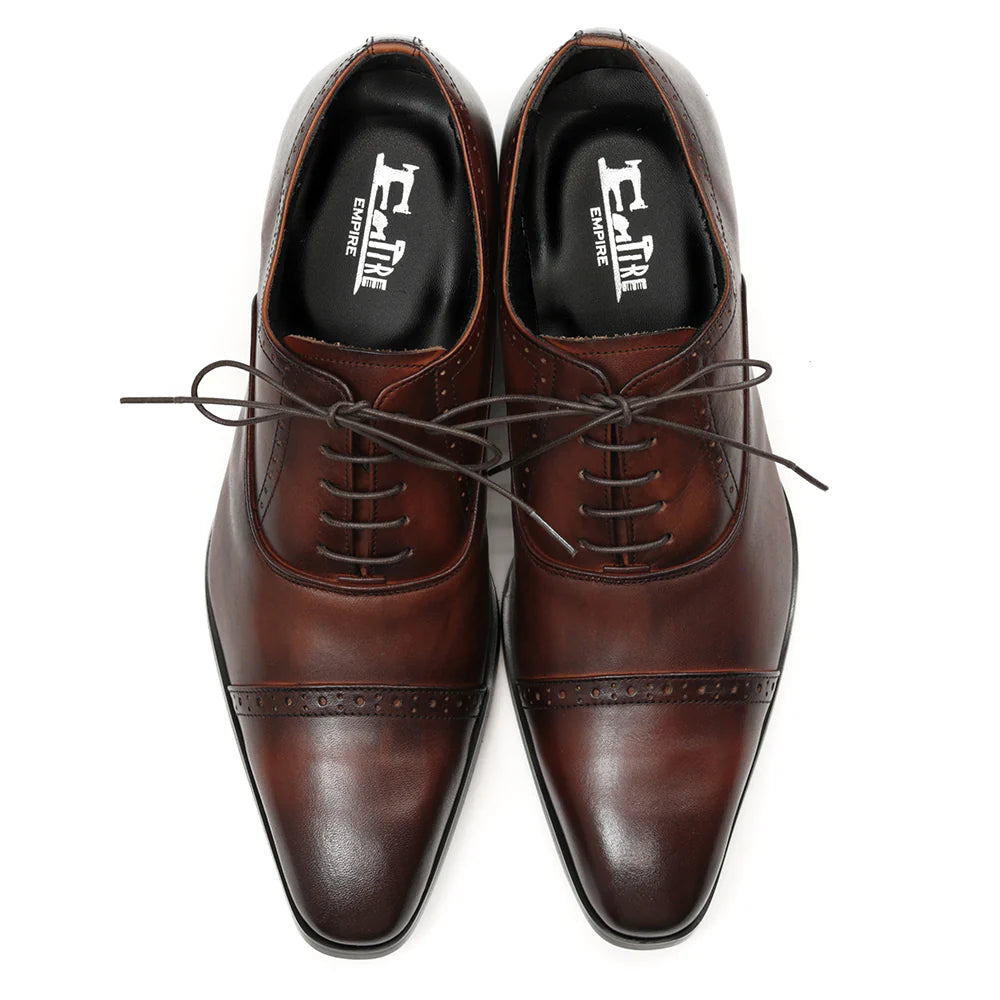 205 STRAIGHT TIP MEDALLION / Dark Brown