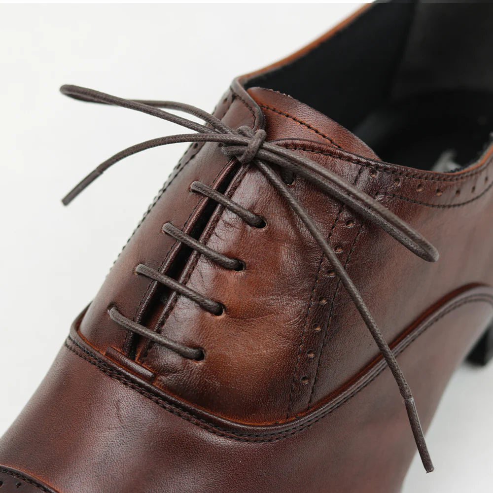 205 STRAIGHT TIP MEDALLION / Dark Brown