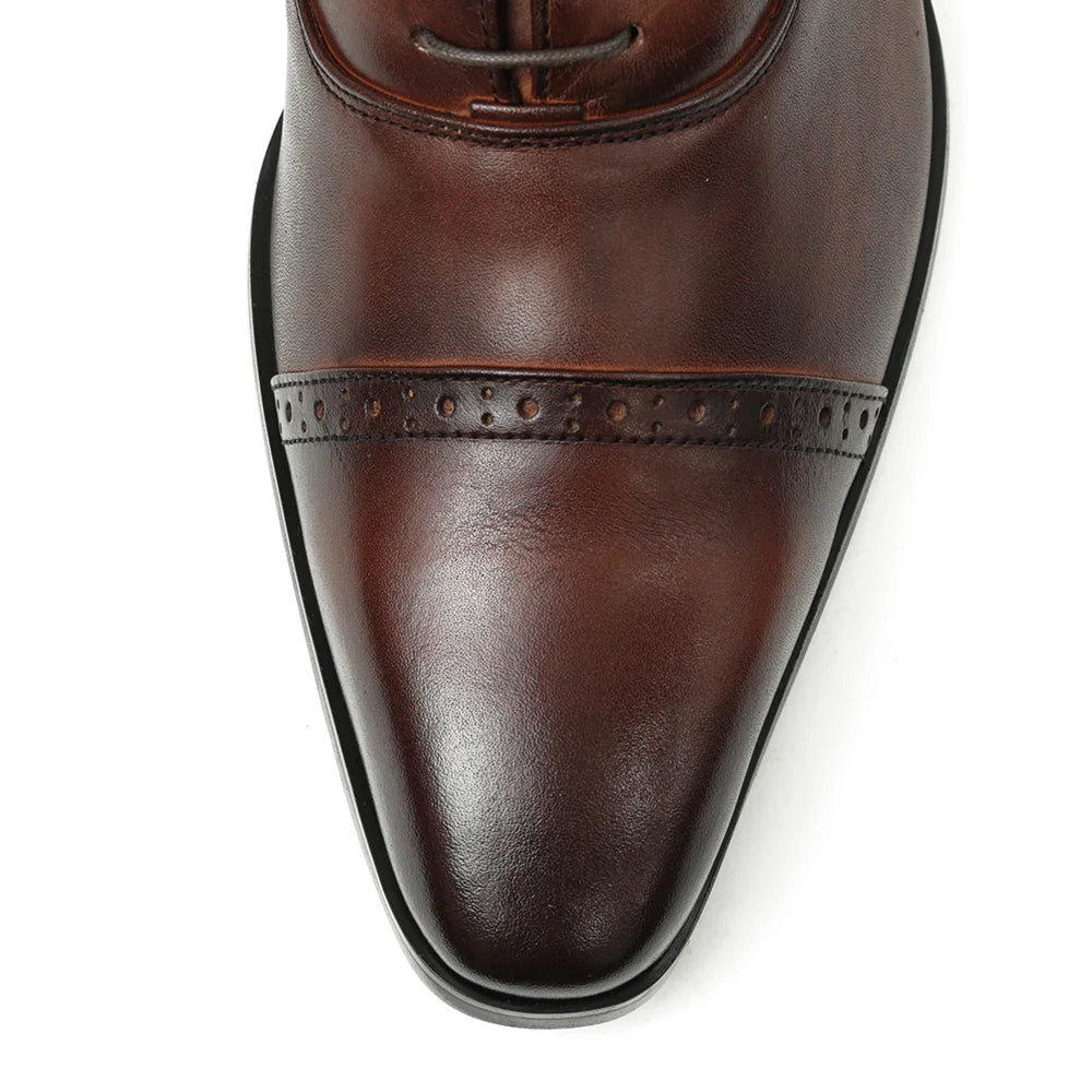 205 STRAIGHT TIP MEDALLION / Dark Brown